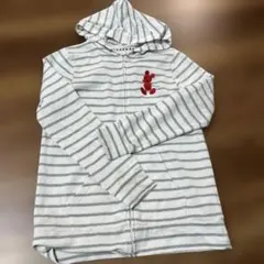 ミッキーマウス ストライプパーカー フード付き