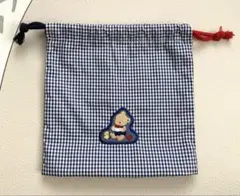 familiar チェック柄 巾着袋 ミニ巾着 ファミリア コップ袋 撥水加工