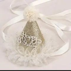 【新品・未使用】バースデーベビー飾り 誕生日 ハーフバースデーシャンパンゴールド