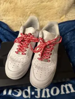 Nike Air Force 1 ホワイト Supremeシューレース　28