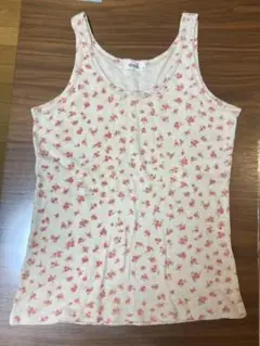 花柄コットンタンクトップ