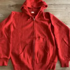 古着屋購入　Fruit of the Loom ジップアップパーカー レッドのサムネイル
