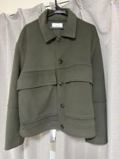 INHERITカーキ　コート　ジャケットのサムネイル