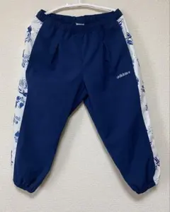 ADIDAS NEO 七分丈パンツ S相当 花柄サイド 裾ゴム レディース