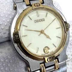 【⭐️美品】 稼働 グッチ 9000M コンビカラー アイボリー ドレス QZのサムネイル