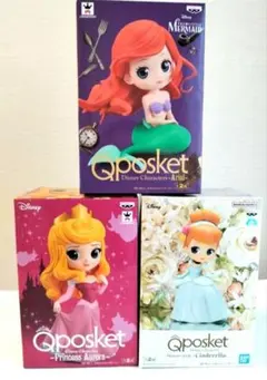 【未開封】Qposket アリエル シンデレラ オーロラ 3個セット