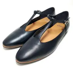 【美品】アシックス ランウォーク Tストラップ パンプス レザー 24.5cmのサムネイル