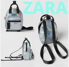 ZARA ザラ ホログラム ミニリュック ビジュ ラメ ショルダーバッグのサムネイル
