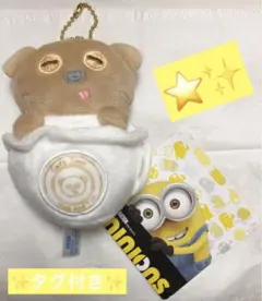 ★未使用タグ付★ ミニオン　マスコット　カフェタイム　ティム　ぬいぐるみ　★