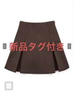 インパン裏地付きボックスプリーツフレアミニスカート mei41 GRL 新品