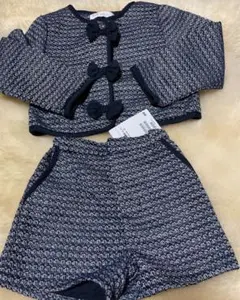 H&M キッズ　未使用　リボンセットアップ　サイズ100
