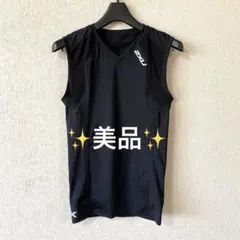 美品 2XU ツータイムズユー コンプレッション ノースリーブ M ブラックのサムネイル