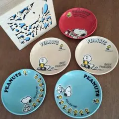 スヌーピー 木箱入り小皿5枚セット　PEANUTS プレート