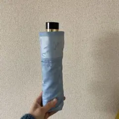 水色ドット柄折りたたみ傘 ランバン　LANVIN