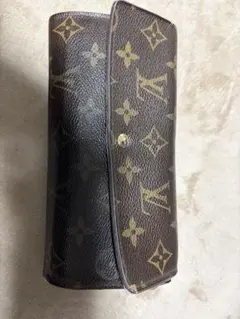 Louis Vuitton ブラウンレザー 二つ折り長財布