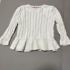 値下げ　Ralph Lauren ぺプラムニットセーター 24M