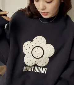 【新品】チャコールグレー　マリークワント　裏起毛　トレーナー