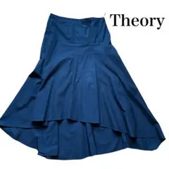 Theory ネイビー フレアスカート　アシンメトリーのサムネイル