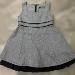 COMME CA ISM ノースリーブワンピース 白黒チェック