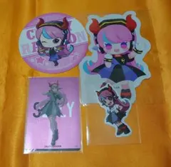 selly ステッカー＆コースター4点セット Crazy Raccoon CR