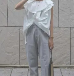 manof マノフ BALLOON CUT TOPS ホワイト - メルカリ