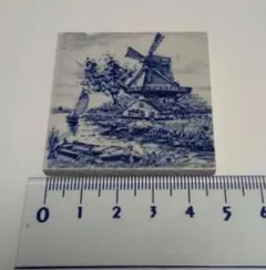 オランダDelft Blue デルフトブルー 陶器製 壁掛けタイル 風車 - メルカリ