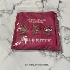 【新品未使用】ハローキティ 日焼けキティ エコバッグ ピンク　ギャル
