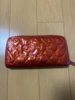 CHANEL アイコンライン 長財布 ラウンドファスナー レッド