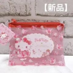 ハローキティ　ポーチ　ミニフラワーティータイム　ビニールポーチ　サンリオ