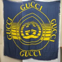 GUCCI　ネイビー　ストール　140㎝　 大判のサムネイル