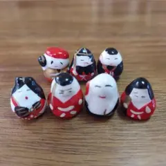 つまみ人形　豆人形　七福神置物