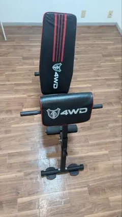 4WD トレーニングベンチ 黒/赤 ストライプデザインのサムネイル