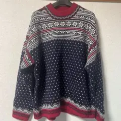 LANDS’END ウールニット 総柄 ノルディックのサムネイル