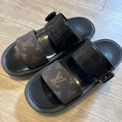 LOUIS VUITTON サンダル モノグラム ブラック 38のサムネイル