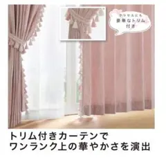 ニトリ 形状記憶ドレープカーテン トリム ローズ 100×135cm 2枚のサムネイル