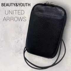 未使用 BEAUTY&YOUTH BY ウォレットショルダー ブラック 黒 財布のサムネイル
