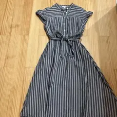 Just xin ストライプ柄 シャツワンピース マタニティM アカチャンホンポ