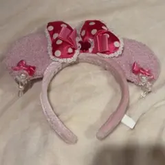 【レア】ディズニー カチューシャ ピンク ミニーちゃん イヤリング付き