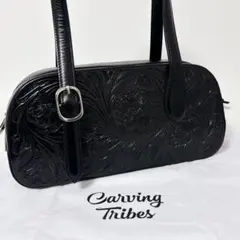 【近年モデル】caving tribes ボストンバッグ　ブラック　レザー