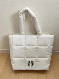 スターバックス ホワイトキルティングトートバッグ