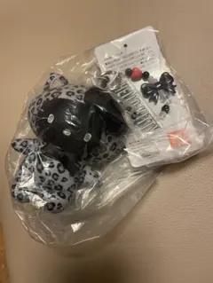 ブラックキティヒョウ柄チャーム