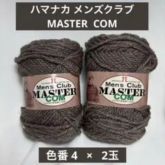 ハマナカ メンズクラブマスター コム 50g 2玉 色番4（ロットA） 毛糸