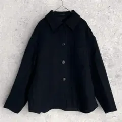 ユニクロ　黒　アウター　Ｓ　カジュアル　ジャケット　コート　無地　シンプル