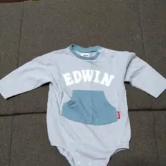 EDWIN グレー ロンパース 80サイズ