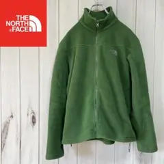 美品・レア　ノースフェイス　フリースジャケット　フルジップ　メンズM　グリーン