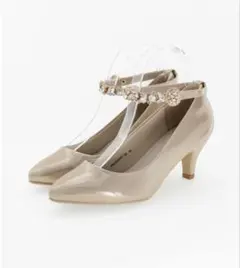 RANDA 7WAYパンプス ライトゴールド Mサイズ