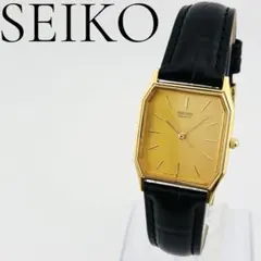 3397 SEIKO　【美品　新品電池】セイコー　腕時計　ゴールド　金　ブラック
