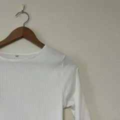 袖口レース　クルーカットソー　M