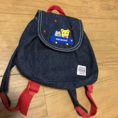 miki HOUSE リュック　一升餅　ベビーデニムリュック　クマ.くるま柄