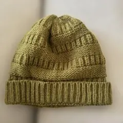 ニット帽　帽子　毛糸　グリーン　スノボースキー　カーキ